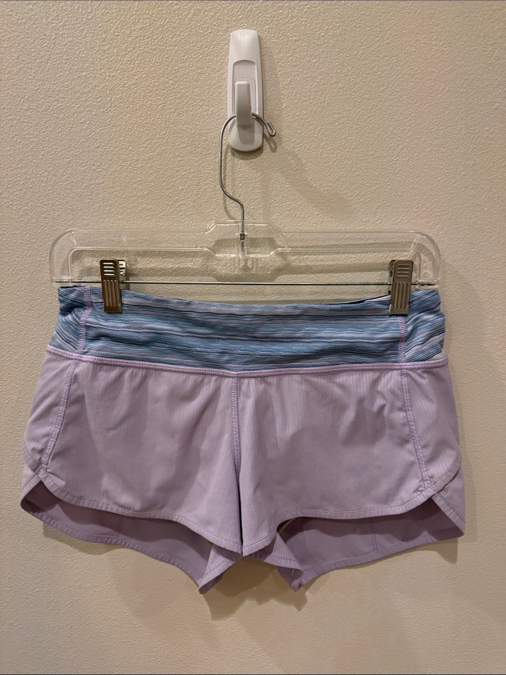 Lululemon Speed Shorts Lilac/Wave Twist Caspian Blue
